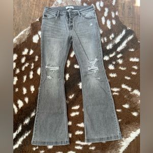 Kancan distressed black flare